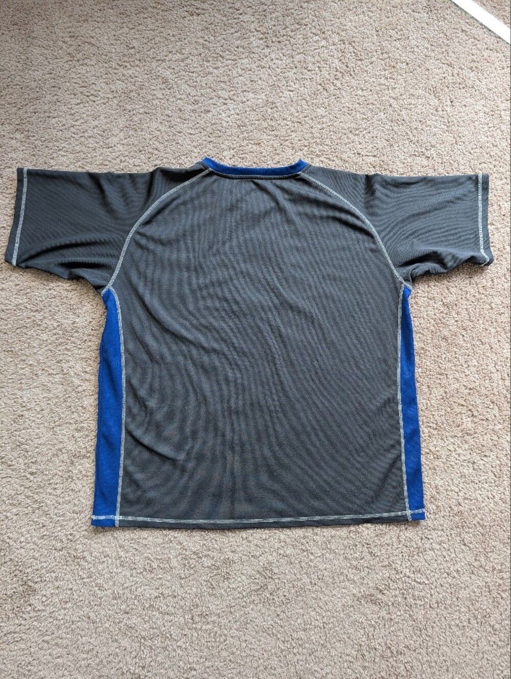 Dynasty Chicago Cubs Mens MLB Grey Royal Blue V-Neck Short Sleeve Shirt Size XL - Picture 2 of 9